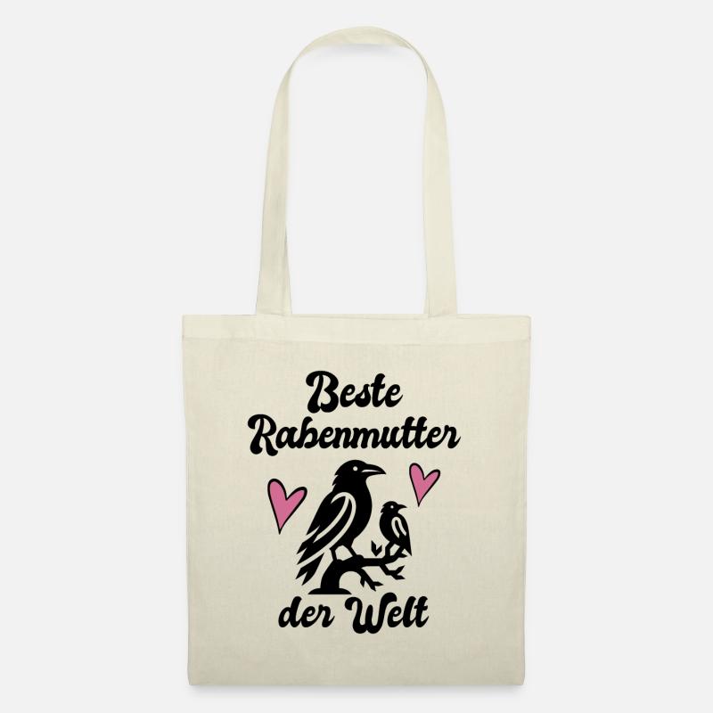 Rabenmutter Mama Geschenk lustig Schwarzer Humor - Stoffbeutel - Natur