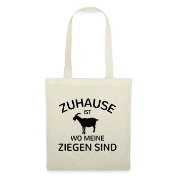Zuhause wo meine Ziegen Ziege Bauer Landwirt Bauer - Stoffbeutel - Natur - Vorne