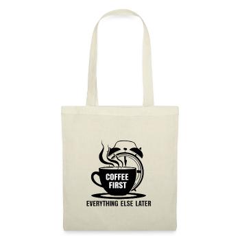 D’abord le café, puis tout le reste - Sac en tissu - nature - Devant