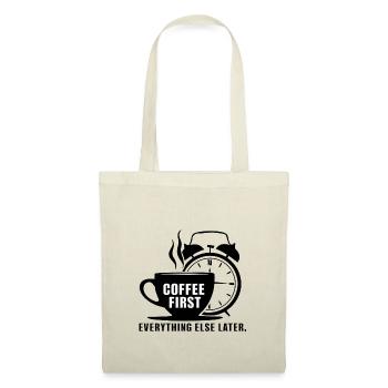 D’abord le café, puis tout le reste - Sac en tissu - nature - Devant