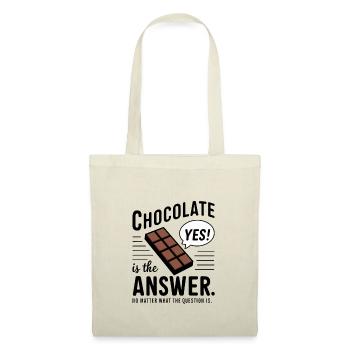 Le chocolat est la réponse. Peu importe la question - Sac en tissu - nature - Devant
