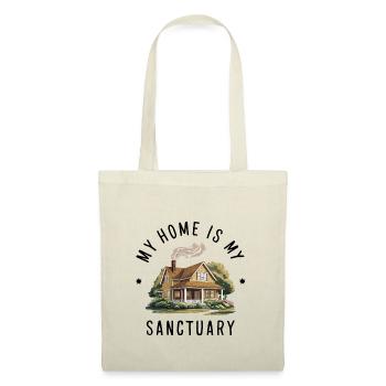 Ma maison est mon refuge. - Sac en tissu - nature - Devant