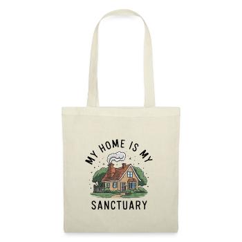 Ma maison est mon refuge. - Sac en tissu - nature - Devant
