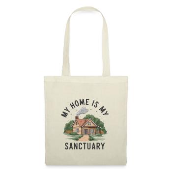 Ma maison est mon refuge. - Sac en tissu - nature - Devant