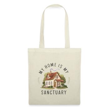 Ma maison est mon refuge. - Sac en tissu - nature - Devant