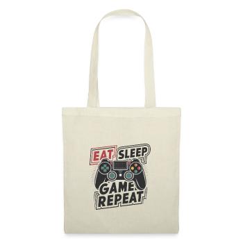 Eat, Sleep, Game, Repeat - Stoffbeutel - Natur - Vorne