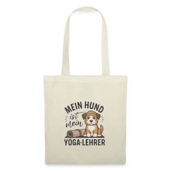 Mein Hund ist mein Yoga-Lehrer - Stoffbeutel - Natur - Vorne