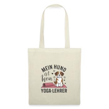 Mein Hund ist mein Yoga-Lehrer - Stoffbeutel - Natur - Vorne