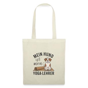Mein Hund ist mein Yoga-Lehrer - Stoffbeutel - Natur - Vorne