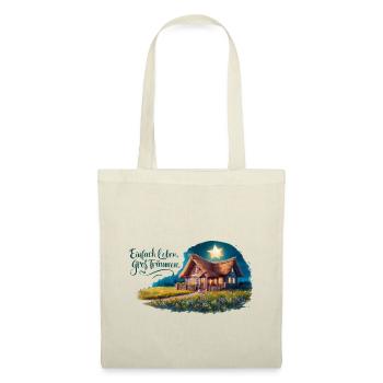 Vivre simplement, rêver grand - Sac en tissu - nature - Devant