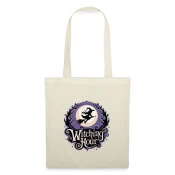 Sorcière à la pleine lune – Witching Hour - Sac en tissu - nature - Devant
