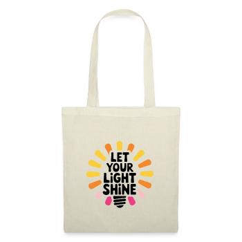 Let Your Light Shine – Leuchtende Glühbirne - Stoffbeutel - Natur - Vorne