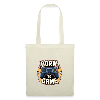 Born to Game – Manette de jeu - Sac en tissu - nature - Devant