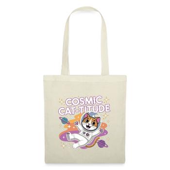 Cosmic Cat-titude – Intergalaktische Katzenpower - Stoffbeutel - Natur - Vorne