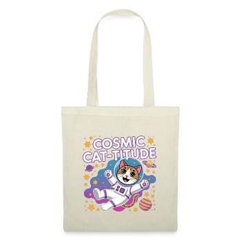 Cosmic Cat-titude – Intergalaktische Katzenpower - Stoffbeutel - Natur - Vorne