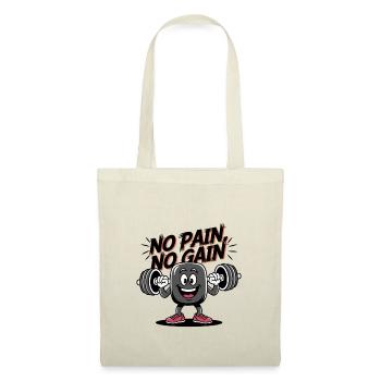 No Pain, No Gain – Funny Fitness Cartoon - Tote Bag - nature - Front