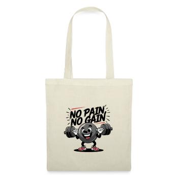No Pain, No Gain – Funny Fitness Cartoon - Tote Bag - nature - Front