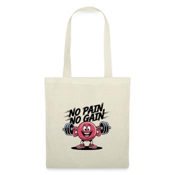 No Pain, No Gain – Funny Fitness Cartoon - Tote Bag - nature - Front
