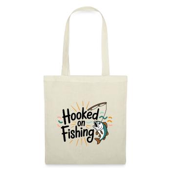 Hooked on Fishing – Funny Fishing Motif - Tote Bag - nature - Front