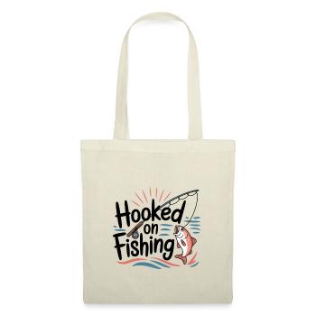 Hooked on Fishing – Funny Fishing Motif - Tote Bag - nature - Front