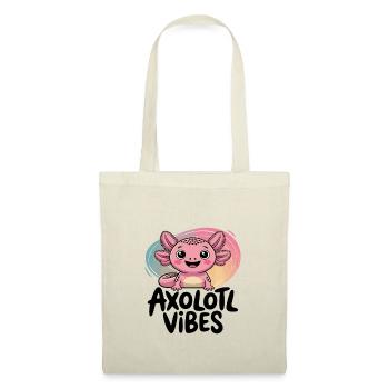 Axolotl Vibes - Dessin animé de salamandre mignonne - Sac en tissu - nature - Devant
