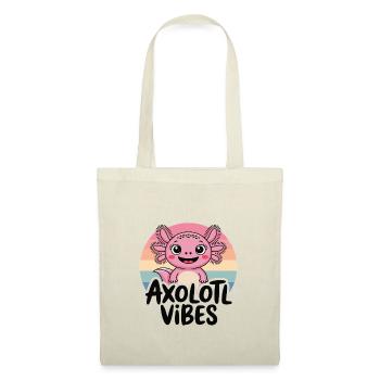 Axolotl Vibes - Dessin animé de salamandre mignonne - Sac en tissu - nature - Devant