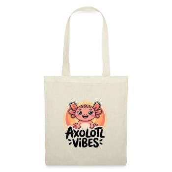 Axolotl Vibes - Dessin animé de salamandre mignonne - Sac en tissu - nature - Devant