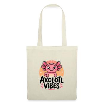 Axolotl Vibes - Dessin animé de salamandre mignonne - Sac en tissu - nature - Devant