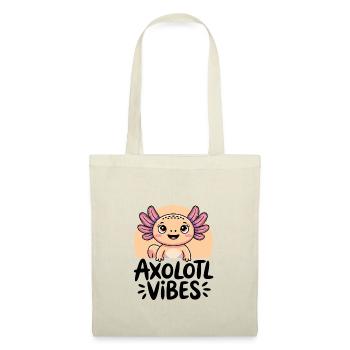 Axolotl Vibes - Dessin animé de salamandre mignonne - Sac en tissu - nature - Devant