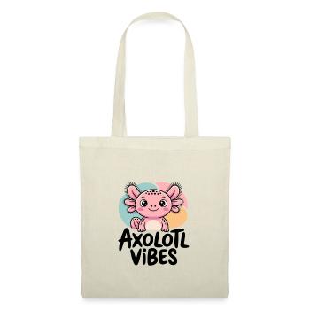 Axolotl Vibes - Dessin animé de salamandre mignonne - Sac en tissu - nature - Devant