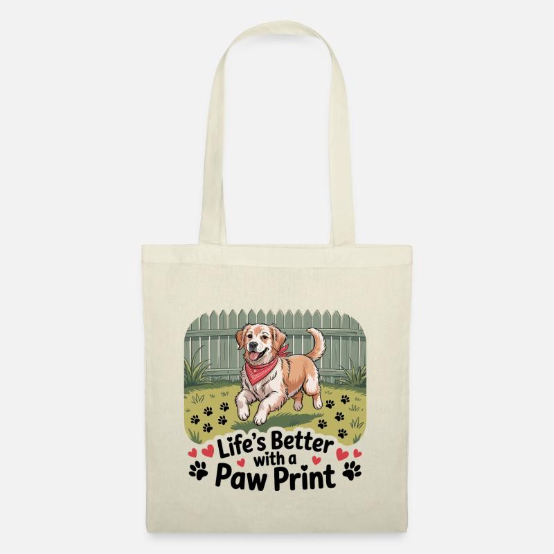Life’s Better with a Paw Print - Stoffbeutel - Natur