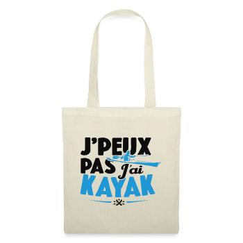 Je Peux Pas J'ai Kayak Cadeau Kayaking - Sac en tissu - nature - Devant