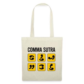 Virgule Sutra Drôle - Sac en tissu - nature - Devant
