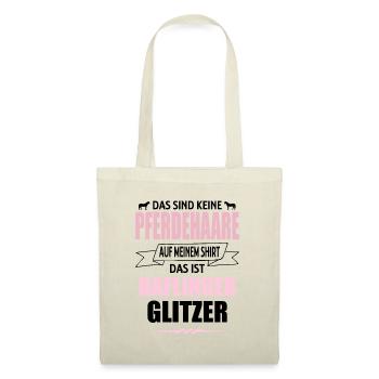 Pferde Pferd Haflinger Reiter Geschenk - Stoffbeutel - Natur - Vorne