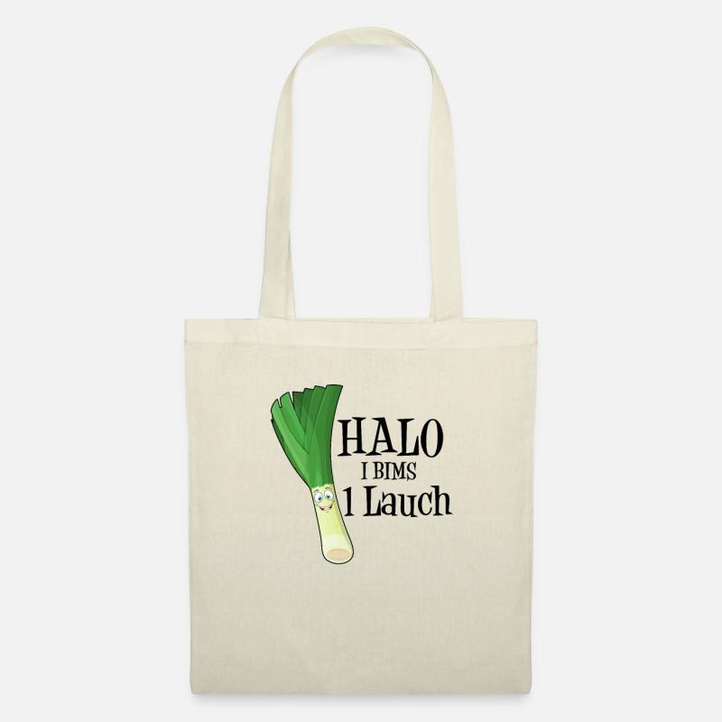 Halo I Bims 1 Ein Lauch Hallo Ich Bins Spargel - Stoffbeutel - Natur