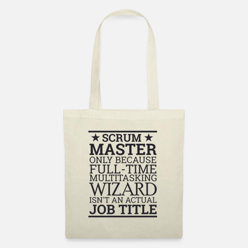 "Scrum Wizard" | "Scrum Master" - Stoffbeutel - Natur