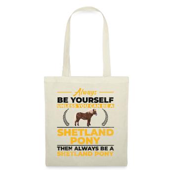 Shetland Ponys sort Pony femmes cadeau - Sac en tissu - nature - Devant