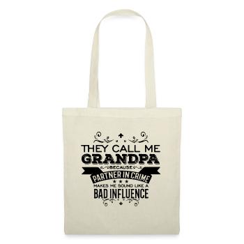 Fête des pères Grand-père sort Papa anniversaire - Sac en tissu - nature - Devant