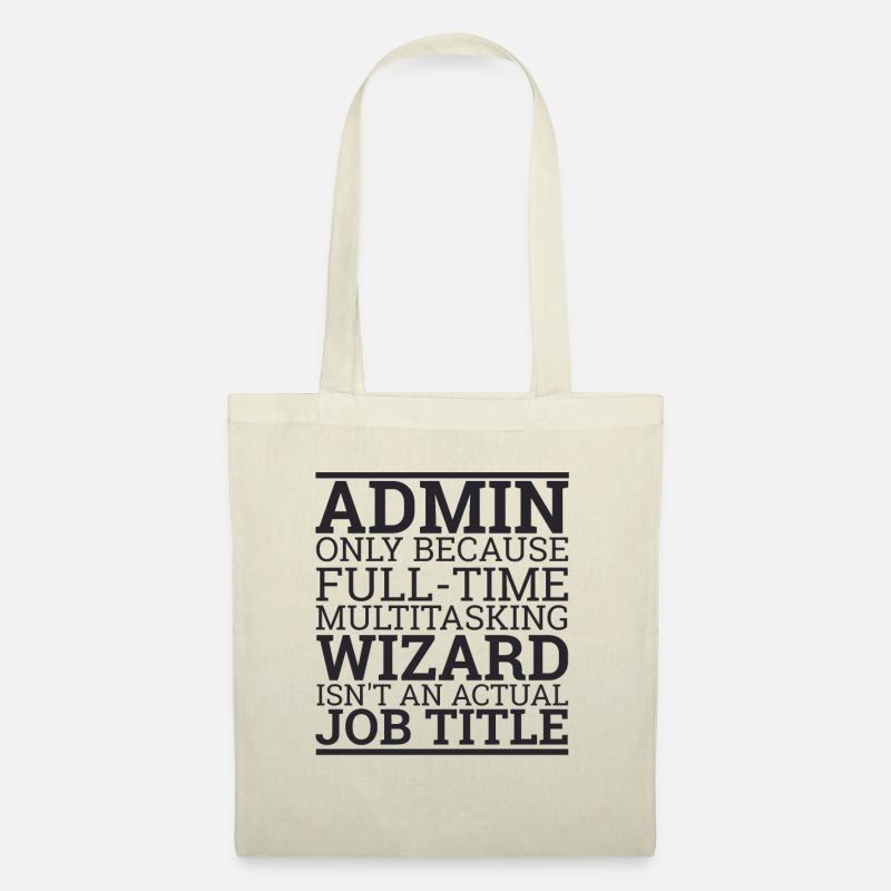 "Admin Wizard | Admin" - Stoffbeutel - Natur
