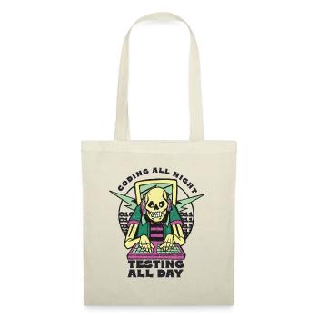 "Coding All Night Programmer | Programmer" - Tote Bag - nature - Front