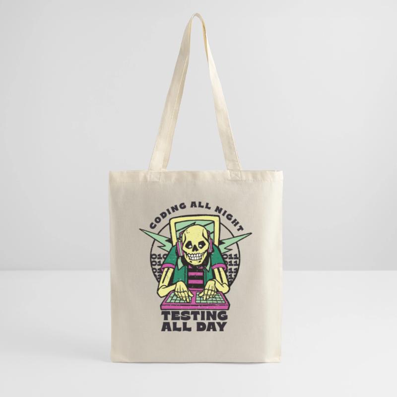 "Coding All Night Programmer | Programmierer" Stoffbeutel