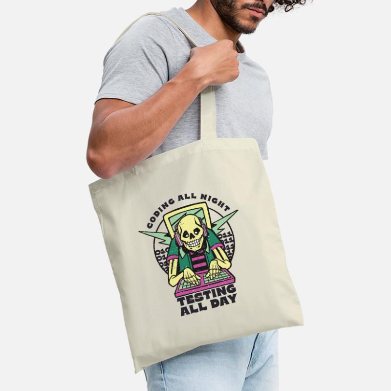 « Coding All Night Programmer | Programmeur » Sac en tissu