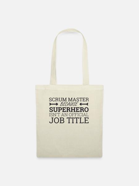 "Scrum Master Superhero | "Scrum Master"" - Stoffbeutel - Natur