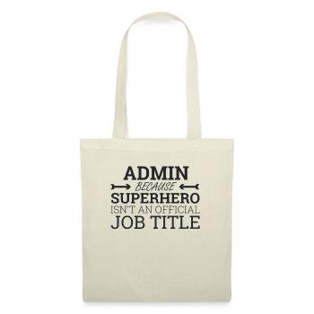 « Administrateur Superhero | Admin » - Sac en tissu - nature - Devant