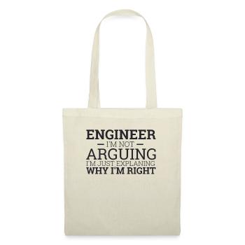 "Engineer Arguing | Ingenieur" - Stoffbeutel - Natur - Vorne