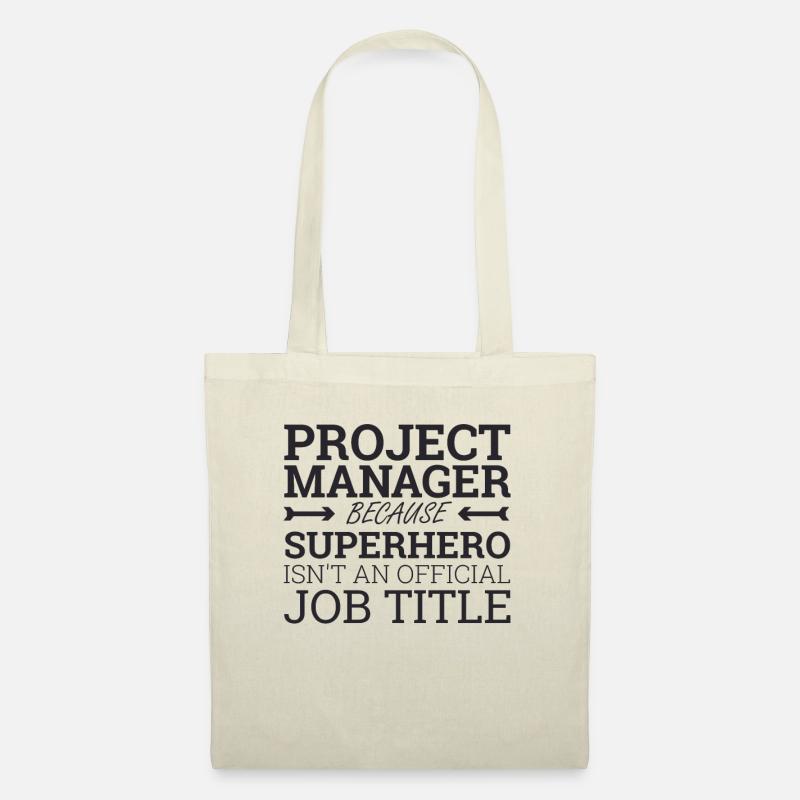"Project Manager Superhero | Project Manager" - Stoffbeutel - Natur