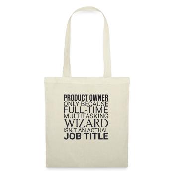 "Product Owner Wizard | "Scrum Master"" - Stoffbeutel - Natur - Vorne