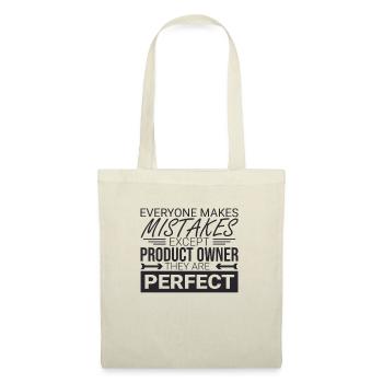 "Product Owner Perfect | "Scrum Master"" - Stoffbeutel - Natur - Vorne