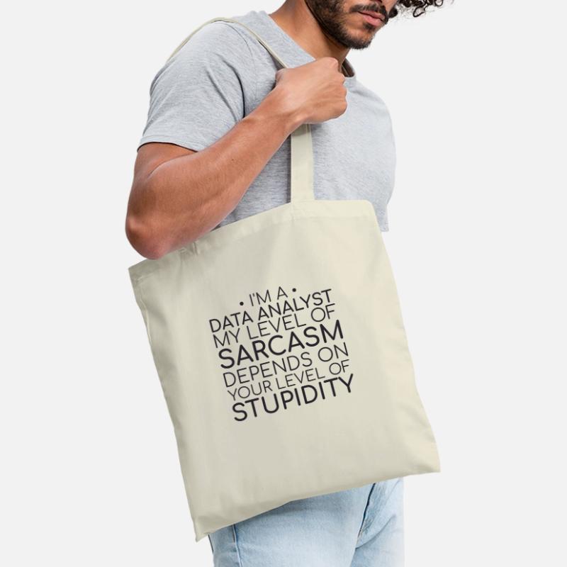 "Data Analyst Sarcasm | Data Science" Tote Bag