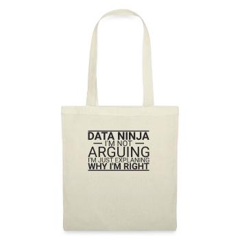 "Data Ninja Arguing | Data Science" - Tote Bag - nature - Front